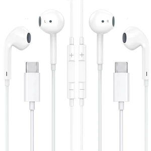 2 Pack USB C Wired Earbuds for iPhone 17 16 15 in-Ear Earphones with Clear Mic & Noise Reduction Volume Control Deep Bass Compatible with Galaxy S25/S24/S23/S22,Note 20 2 Pack USB C Wired Earbuds for iPhone 17 16 15 in-Ear Earphones with Clear Mic & Noise Reduction Volume Control Deep Bass Compatible with Galaxy S25/S24/S23/S22,Note 20