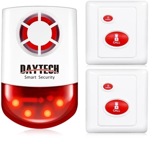 Wireless Panic Button Alarm-120dB Strobe Siren with Panic Buttons 500ft Range, Waterproof Security Kit for Business/Home/Hotel/School (1 Red Siren+2 Buttons) Wireless Panic Button Alarm-120dB Strobe Siren with Panic Buttons 500ft Range, Waterproof Security Kit for Business/Home/Hotel/School (1 Red Siren+2 Buttons)