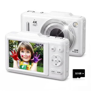4K 48MP Digital Camera for Kids, 16X Zoom, 32GB Card Point and shoot compact camera, autofocus, anti-shake, fill light and creative filters. Gift for kids, teens and beginners 4K 48MP Digital Camera for Kids, 16X Zoom, 32GB Card Point and shoot compact camera, autofocus, anti-shake, fill light and creative filters. Gift for kids, teens and beginners