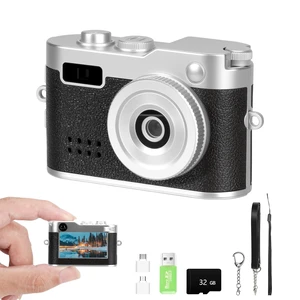 Mini Keychain Camera, FHD 1080p Mini Digital Camera with 32GB SD Card, 6 Creative Filters, 0.96" HD Display, 100 Mins Battery Life for Decorate Travel Recording Gifts (Black-Retro) Mini Keychain Camera, FHD 1080p Mini Digital Camera with 32GB SD Card, 6 Creative Filters, 0.96" HD Display, 100 Mins Battery Life for Decorate Travel Recording Gifts (Black-Retro)