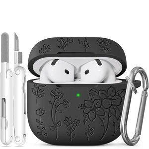 for AirPods 4 Case, Soft Silicone Airpod 4 Case Cover QUTE with Keychain & Cleaning Kit Compatible with AirPods 4th Generation 2024 for Women Girly, Anti-Scratch for AirPods 4 Case, Soft Silicone Airpod 4 Case Cover QUTE with Keychain & Cleaning Kit Compatible with AirPods 4th Generation 2024 for Women Girly, Anti-Scratch