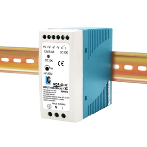 DIN Rail DC 12V Switching Power Supply MDR 60W (Input:100-240VAC,Output:12VDC,50/60HZ) Switch Converter (12V 5A) DIN Rail DC 12V Switching Power Supply MDR 60W (Input:100-240VAC,Output:12VDC,50/60HZ) Switch Converter (12V 5A)