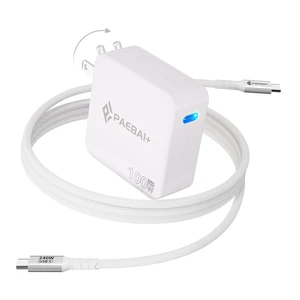 Mac Book Pro Charger 100W USB C Charger GaN Foldable Compact Wall Fast Charger for MacBook Air, iPhone 16 15 Series, Samsung Galaxy, iPad Pro and All USB-C Devices, 6.6ft Type C Cable Mac Book Pro Charger 100W USB C Charger GaN Foldable Compact Wall Fast Charger for MacBook Air, iPhone 16 15 Series, Samsung Galaxy, iPad Pro and All USB-C Devices, 6.6ft Type C Cable