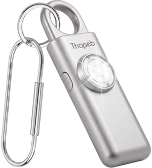 Personal Safety Alarm for Women Upgraded Rechargeable Strobe with Separate Switch, 135dB Siren, Long-Lasting Protection, Stylish Keychain (Metallic Silver) Personal Safety Alarm for Women Upgraded Rechargeable Strobe with Separate Switch, 135dB Siren, Long-Lasting Protection, Stylish Keychain (Metallic Silver)