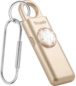 Personal Safety Alarm for Women Upgraded Rechargeable Long-Lasting Protection, 135dB Siren, Strobe with Separate Switch, Stylish Keychain (Metallic Rose) Personal Safety Alarm for Women Upgraded Rechargeable Long-Lasting Protection, 135dB Siren, Strobe with Separate Switch, Stylish Keychain (Metallic Rose)