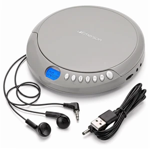 EPCD-2003 Portable Bluetooth CD Player with FM Radio - Gray AudioStream Bluetooth 5.3 Out. 60-Second Anti-Shock. 20-Track Memory. Backlit LCD. Earphones Included. Micro-USB or AA Power EPCD-2003 Portable Bluetooth CD Player with FM Radio - Gray AudioStream Bluetooth 5.3 Out. 60-Second Anti-Shock. 20-Track Memory. Backlit LCD. Earphones Included. Micro-USB or AA Power