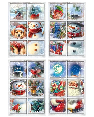 4 Pcs Christmas Snowman Curtain Window Silhouette Decoration 31"x47" Warm Holiday Window Silhouette, Snowman Cling Door Cover, Winter Poster Screen, Indoor Outdoor Christmas Party Decor 4 Pcs Christmas Snowman Curtain Window Silhouette Decoration 31"x47" Warm Holiday Window Silhouette, Snowman Cling Door Cover, Winter Poster Screen, Indoor Outdoor Christmas Party Decor