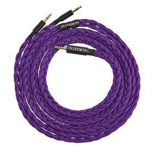 Tripowin GranVia Upgraded OFC Headphone Replacement Cable Dual 3.5mm Connector to 3.5mm Stereo Headphone Cable for HE4XX/HE-400i/HE400se/Goldplanar/Focal ELEGIA, Purple, 1.5m Tripowin GranVia Upgraded OFC Headphone Replacement Cable Dual 3.5mm Connector to 3.5mm Stereo Headphone Cable for HE4XX/HE-400i/HE400se/Goldplanar/Focal ELEGIA, Purple, 1.5m