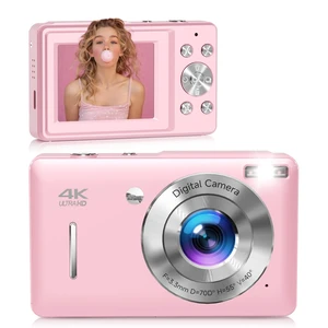 Digital Camera, 44MP FHD 1080P Digital Point and Shoot Camera with Anti Shake, Smile Capture 16X Zoom, Compact Small Camera for Teens Girls Kids Adults(Pink) Digital Camera, 44MP FHD 1080P Digital Point and Shoot Camera with Anti Shake, Smile Capture 16X Zoom, Compact Small Camera for Teens Girls Kids Adults(Pink)
