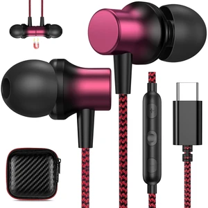 USB C Headphones Wired Earbuds for iPhone 18 Pro Max 17 16, BlackRed Magnetic Bass Noise Isolation Type C In-Ear Earphone+Mic for iPad 10 Air Pixel 9 8/Samsung S26 Ultra S25 S24 S23 for OnePlus USB C Headphones Wired Earbuds for iPhone 18 Pro Max 17 16, BlackRed Magnetic Bass Noise Isolation Type C In-Ear Earphone+Mic for iPad 10 Air Pixel 9 8/Samsung S26 Ultra S25 S24 S23 for OnePlus