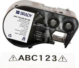 Authentic (M4C-750-595-WT-BK) All-Weather Vinyl Labels 0.75 in W x 25ft Black on White. for use with BMP41, BMP51, M410, M510, and M511 Label Printers Authentic (M4C-750-595-WT-BK) All-Weather Vinyl Labels 0.75 in W x 25ft Black on White. for use with BMP41, BMP51, M410, M510, and M511 Label Printers