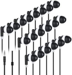 Kids Bulk Earbuds for Classroom School Students 100 Pack,Wholesale Wired in-Ear Headphones,Class Set Earphones for Kids Teens,3.5mm Jack,Individually Bagged (Black) Kids Bulk Earbuds for Classroom School Students 100 Pack,Wholesale Wired in-Ear Headphones,Class Set Earphones for Kids Teens,3.5mm Jack,Individually Bagged (Black)