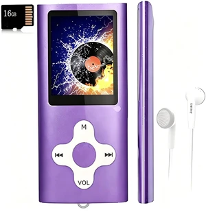 MP3 Player/Music Player with a 16 GB Micro SD Card Portable Digital Music Player/Video/Voice Record/FM Radio/E-Book Reader,Ultra Slim 1.8''Screen MP3 Player/Music Player with a 16 GB Micro SD Card Portable Digital Music Player/Video/Voice Record/FM Radio/E-Book Reader,Ultra Slim 1.8''Screen
