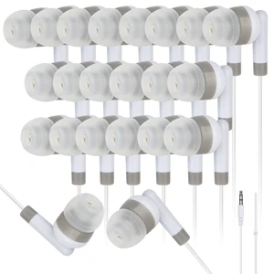 100 Pack Bulk Kids Earbuds for Classroom School Student,Wired In Ear Headphones,Wholesale Earphones for Chromebook Laptop PC,3.5mm Jack,Individually Bagged (White) 100 Pack Bulk Kids Earbuds for Classroom School Student,Wired In Ear Headphones,Wholesale Earphones for Chromebook Laptop PC,3.5mm Jack,Individually Bagged (White)