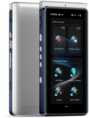 PR1 AI Voice Recorder, Transcription & Translation with AI, 3.99 inch 64GB Smart Summarize, Offline AI Processing Note Taker for Meeting & Lectures, Translation for Business Travel, Silver PR1 AI Voice Recorder, Transcription & Translation with AI, 3.99 inch 64GB Smart Summarize, Offline AI Processing Note Taker for Meeting & Lectures, Translation for Business Travel, Silver