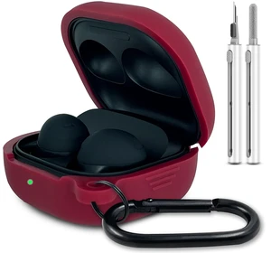 Silicone Case for Samsung Galaxy Buds FE, 2 Pro, 2, Pro, Live with Cleaner Kit (Burgundy) Silicone Case for Samsung Galaxy Buds FE, 2 Pro, 2, Pro, Live with Cleaner Kit (Burgundy)