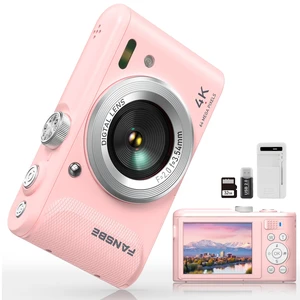 Digital Camera, 4K Vlogging Camera with 64MP, Point and Shoot Digital Cameras with 18X Zoom, Anti-Shake, Mode Dial, 32GB SD Card, Card Reader, Charger, Compact Small Cameras, Blush Pink Digital Camera, 4K Vlogging Camera with 64MP, Point and Shoot Digital Cameras with 18X Zoom, Anti-Shake, Mode Dial, 32GB SD Card, Card Reader, Charger, Compact Small Cameras, Blush Pink