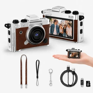 Mini Keychain Camera 2K 5MP, 1.47" Screen Zinc Alloy Metal 16GB Brown 2K video,5MP sensor,rechargeable battery,Retro Tiny Camera for travel,teens,Birthday Gift for Kids & Friends Mini Keychain Camera 2K 5MP, 1.47" Screen Zinc Alloy Metal 16GB Brown 2K video,5MP sensor,rechargeable battery,Retro Tiny Camera for travel,teens,Birthday Gift for Kids & Friends