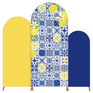 Set of 3 Amalfi Coast Wedding Arch Backdrop Cover, Vibrant Style 4ft, 5ft, 6ft, Mediterranean Blue Tiles, Spandex Arch Stand Covers for Bachelorette, Birthday Party, Stands Not Included Set of 3 Amalfi Coast Wedding Arch Backdrop Cover, Vibrant Style 4ft, 5ft, 6ft, Mediterranean Blue Tiles, Spandex Arch Stand Covers for Bachelorette, Birthday Party, Stands Not Included