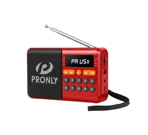 FM Radio, Digital FM Radio with Bluetooth, USB-C Rechargeable Small Portable Radio, TF Card/U Disk Playback, LED Display, PR-808BT for Home Bedroom Kitchen, Red FM Radio, Digital FM Radio with Bluetooth, USB-C Rechargeable Small Portable Radio, TF Card/U Disk Playback, LED Display, PR-808BT for Home Bedroom Kitchen, Red