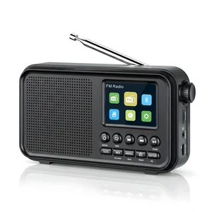 Portable FM Radio with Bluetooth, NOAA Weather Alert, Dual Alarms 2.4" Color Display, USB-C Rechargeable Battery, microSD Music, EQ Sound, FM/WB Radio for Bedroom Office Travel Portable FM Radio with Bluetooth, NOAA Weather Alert, Dual Alarms 2.4" Color Display, USB-C Rechargeable Battery, microSD Music, EQ Sound, FM/WB Radio for Bedroom Office Travel