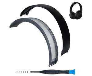 Top & Bottom Rubber Headband Kit for Beats Studio 3 & Studio 2 Wired & Wireless Headphones, Durable Silicone & Plastic Repair Kit for Replacement Headstrap Pads (Studio2-Bright Black) Top & Bottom Rubber Headband Kit for Beats Studio 3 & Studio 2 Wired & Wireless Headphones, Durable Silicone & Plastic Repair Kit for Replacement Headstrap Pads (Studio2-Bright Black)