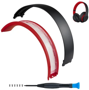 Top & Bottom Rubber Headband Kit for Beats Studio 3 & Studio 2 Wired & Wireless Headphones, Durable Silicone & Plastic Repair Kit for Replacement Headstrap Pads (Studio3-Black Red) Top & Bottom Rubber Headband Kit for Beats Studio 3 & Studio 2 Wired & Wireless Headphones, Durable Silicone & Plastic Repair Kit for Replacement Headstrap Pads (Studio3-Black Red)