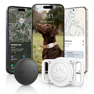 GPS Dog Tracker Collar (iOS & Android), Pet Activity Tracker No Monthly Fee Pet Location Tracker with Holder Works with Apple Find My & Google Find Hub, Finder Tag for Pets, Items White 1 Pack GPS Dog Tracker Collar (iOS & Android), Pet Activity Tracker No Monthly Fee Pet Location Tracker with Holder Works with Apple Find My & Google Find Hub, Finder Tag for Pets, Items White 1 Pack