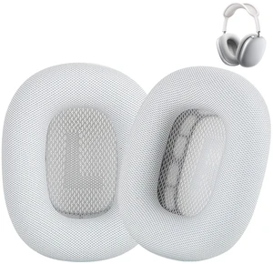 Replacement Ear Cushions for AirPods Max 1 Over-Ear Headphones, Protein Leather Covered Earpads with Memory Foam and Magnet (Silvery) Replacement Ear Cushions for AirPods Max 1 Over-Ear Headphones, Protein Leather Covered Earpads with Memory Foam and Magnet (Silvery)