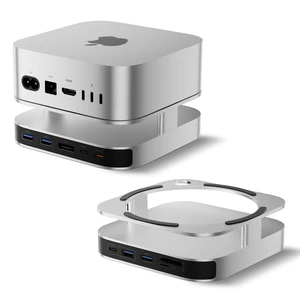 Mac mini M4 Dock, Mac mini M4 Stand with NVMe SSD Enclosure, 4K DisplayPort Hub for Mac mini M4 &M4 Pro (2024), 10 Gbps 1 x USB C & 1 x USB A 3.2, 5 Gbps 3 x USB A 3.0, SD/TF 170 MB/s Mac mini M4 Dock, Mac mini M4 Stand with NVMe SSD Enclosure, 4K DisplayPort Hub for Mac mini M4 &M4 Pro (2024), 10 Gbps 1 x USB C & 1 x USB A 3.2, 5 Gbps 3 x USB A 3.0, SD/TF 170 MB/s