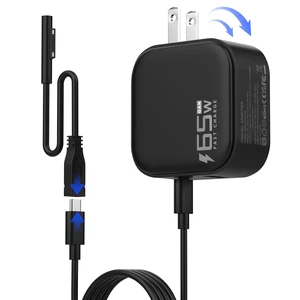 Surface Pro Charger, 65W 20V USB C Microsoft Surface Pro Charger Compatible with Surface Pro 3/4/5/6/7/8/9/10/X/11/12, Surface Book1/2/3, Power Adapter for Microsoft Surface Laptop/Tablet Surface Pro Charger, 65W 20V USB C Microsoft Surface Pro Charger Compatible with Surface Pro 3/4/5/6/7/8/9/10/X/11/12, Surface Book1/2/3, Power Adapter for Microsoft Surface Laptop/Tablet