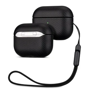 Case for AirPods Pro 2 - Carbon Fiber Style PU Leather - Black Slim Design Adds Minimal Bulk - Handmade Vegan Leather Hard Shell Cover - AirPods Pro 2nd Generation Case with Wrist Lanyard Case for AirPods Pro 2 - Carbon Fiber Style PU Leather - Black Slim Design Adds Minimal Bulk - Handmade Vegan Leather Hard Shell Cover - AirPods Pro 2nd Generation Case with Wrist Lanyard