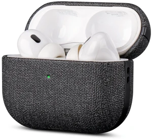 Case for AirPods Pro 2 - Canvas Style PU Leather - Black Slim Design Adds Minimal Bulk - Handmade Vegan Leather Hard Shell Cover - AirPods Pro 2nd Generation Case with Wrist Lanyard Case for AirPods Pro 2 - Canvas Style PU Leather - Black Slim Design Adds Minimal Bulk - Handmade Vegan Leather Hard Shell Cover - AirPods Pro 2nd Generation Case with Wrist Lanyard