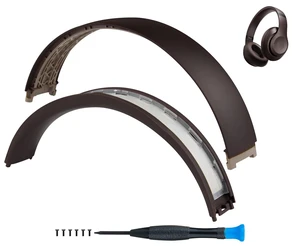 Top & Bottom Headband Rubber Replacement Cover for Beats Studio Pro Noise Cancelling Headphones, Plastic Headstrap Pad Repair Parts-Deep Brown Top & Bottom Headband Rubber Replacement Cover for Beats Studio Pro Noise Cancelling Headphones, Plastic Headstrap Pad Repair Parts-Deep Brown