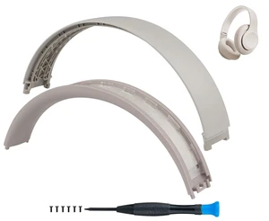 Top & Bottom Headband Rubber Replacement Cover for Beats Studio Pro Noise Cancelling Headphones, Plastic Headstrap Pad Repair Parts-Sand Stone Top & Bottom Headband Rubber Replacement Cover for Beats Studio Pro Noise Cancelling Headphones, Plastic Headstrap Pad Repair Parts-Sand Stone