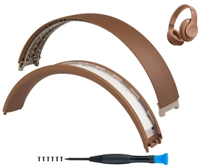Top & Bottom Headband Rubber Replacement Cover for Beats Studio Pro Noise Cancelling Headphones, Plastic Headstrap Pad Repair Parts-Dune Top & Bottom Headband Rubber Replacement Cover for Beats Studio Pro Noise Cancelling Headphones, Plastic Headstrap Pad Repair Parts-Dune