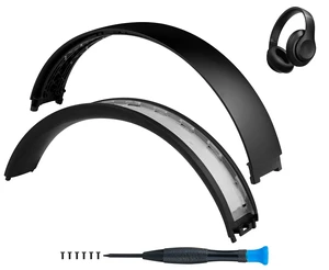 Top & Bottom Headband Rubber Replacement Cover for Beats Studio Pro Noise Cancelling Headphones, Plastic Headstrap Pad Repair Parts-Black Top & Bottom Headband Rubber Replacement Cover for Beats Studio Pro Noise Cancelling Headphones, Plastic Headstrap Pad Repair Parts-Black