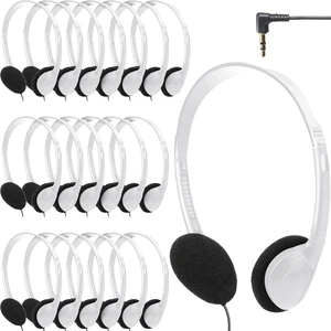 20 Pack Headphones Bulk Libraries Wired on Ear Headphones, White Foam Cushioned Lightweight, 3.5mm Jack for Libraries Labs, for Boys Girls Adults 20 Pack Headphones Bulk Libraries Wired on Ear Headphones, White Foam Cushioned Lightweight, 3.5mm Jack for Libraries Labs, for Boys Girls Adults