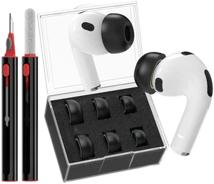 Memory Foam Ear Tips for AirPods Pro 3 (2025) Earbuds, 3 Pairs Super Comfort Eartips Replacement Accessories Compatible with Apple AirPods Pro 3rd Generation with Cleaning Kit (S,M,L) Memory Foam Ear Tips for AirPods Pro 3 (2025) Earbuds, 3 Pairs Super Comfort Eartips Replacement Accessories Compatible with Apple AirPods Pro 3rd Generation with Cleaning Kit (S,M,L)