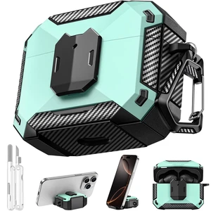 Case Cover for JBL Vibe Beam 2/JBL Vibe Beam with Lock & Phone Stand(Green) Protective Cover for JBL Vibe 200TWS with Carabiner & Cleaner Kit for Men Women for JBL Vibe Beam 2 Charging Case Case Cover for JBL Vibe Beam 2/JBL Vibe Beam with Lock & Phone Stand(Green) Protective Cover for JBL Vibe 200TWS with Carabiner & Cleaner Kit for Men Women for JBL Vibe Beam 2 Charging Case