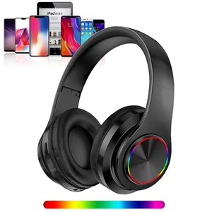 Wireless Bluetooth Headphones with Colorful LED Lights, Black HiFi Stereo Sound,Light Weight,Foldable,Colorful Backlit,Rechageable,Over Ear Headset for PC/Travel/Class/Office/Kids/Adult Wireless Bluetooth Headphones with Colorful LED Lights, Black HiFi Stereo Sound,Light Weight,Foldable,Colorful Backlit,Rechageable,Over Ear Headset for PC/Travel/Class/Office/Kids/Adult