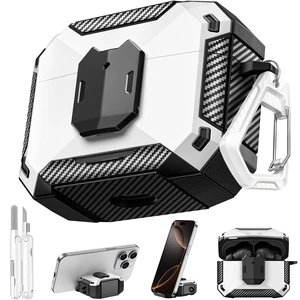 Case Cover for JBL Vibe Beam 2/JBL Vibe Beam with Lock & Phone Stand(White) Protective Cover for JBL Vibe 200TWS with Carabiner & Cleaner Kit for Men Women for JBL Vibe Beam 2 Charging Case Case Cover for JBL Vibe Beam 2/JBL Vibe Beam with Lock & Phone Stand(White) Protective Cover for JBL Vibe 200TWS with Carabiner & Cleaner Kit for Men Women for JBL Vibe Beam 2 Charging Case