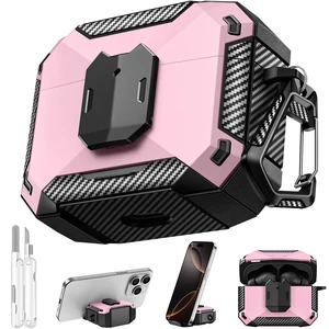 Case Cover for JBL Vibe Beam 2/JBL Vibe Beam with Lock & Phone Stand(Pink) Protective Cover for JBL Vibe 200TWS with Carabiner & Cleaner Kit for Men Women for JBL Vibe Beam 2 Charging Case Case Cover for JBL Vibe Beam 2/JBL Vibe Beam with Lock & Phone Stand(Pink) Protective Cover for JBL Vibe 200TWS with Carabiner & Cleaner Kit for Men Women for JBL Vibe Beam 2 Charging Case
