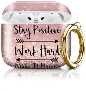 Cute Case Cover Compatible with AirPod 4th Generation 2024, Shockproof for Women & Girls with Cute Golden Round Buckle Protective, Anti-Drop Design(Pink Inspirational Quotes) Cute Case Cover Compatible with AirPod 4th Generation 2024, Shockproof for Women & Girls with Cute Golden Round Buckle Protective, Anti-Drop Design(Pink Inspirational Quotes)