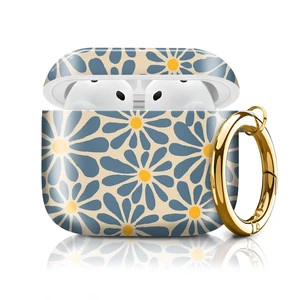 Cute Case Cover Compatible with AirPod 4th Generation 2024, Shockproof for Women & Girls with Cute Golden Round Buckle Protective, Anti-Drop Design(Blue Daisy Flowers) Cute Case Cover Compatible with AirPod 4th Generation 2024, Shockproof for Women & Girls with Cute Golden Round Buckle Protective, Anti-Drop Design(Blue Daisy Flowers)