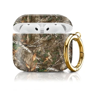 Cute Case Cover Compatible with AirPod 4th Generation 2024, Shockproof for Women & Girls with Cute Golden Round Buckle Protective, Anti-Drop Design(Forest Camouflage) Cute Case Cover Compatible with AirPod 4th Generation 2024, Shockproof for Women & Girls with Cute Golden Round Buckle Protective, Anti-Drop Design(Forest Camouflage)