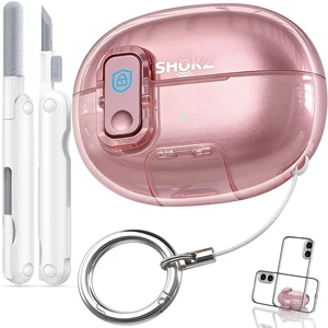 for SHOKZ OpenDots ONE Case with Safety Lock & Phone Stand,Pink Soft TPU Clear Case Drop Protective for SHOKZ OpenDots One's Earbuds with Cleaner Kit & Keychain for Men Women for SHOKZ OpenDots ONE Case with Safety Lock & Phone Stand,Pink Soft TPU Clear Case Drop Protective for SHOKZ OpenDots One's Earbuds with Cleaner Kit & Keychain for Men Women