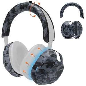 ShellZ XM5 - Exterior Shell & Headband Covers for Sony WH1000XM5 Made by Wicked Cushions Protective, Made with Premium Silicone Black Camo ShellZ XM5 - Exterior Shell & Headband Covers for Sony WH1000XM5 Made by Wicked Cushions Protective, Made with Premium Silicone Black Camo