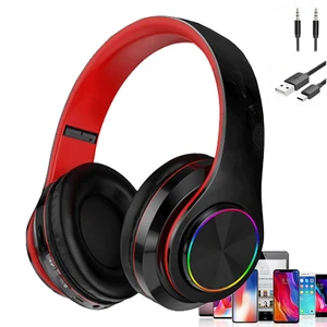 Bluetooth Headphones LED Lights, Colorful Wireless Over Ear Headset for Kids, Built-in Mic, HIFI Stereo Foldable Lightweight Wired Headphones, for Classroom, Home, Gift, Tablet, Adult, Game(Black) Bluetooth Headphones LED Lights, Colorful Wireless Over Ear Headset for Kids, Built-in Mic, HIFI Stereo Foldable Lightweight Wired Headphones, for Classroom, Home, Gift, Tablet, Adult, Game(Black)