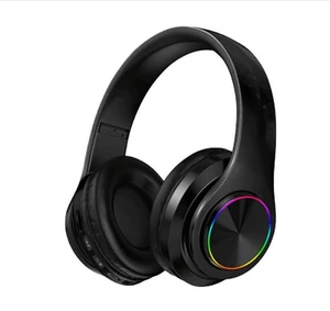 Wireless Over-Ear Bluetooth Headphones, LED Lights, Built-in Mic, Black Bluetooth 5.0 low latency, 40mm driver HIFI stereo Foldable lightweight soft earcups, for gaming travel office home gift Wireless Over-Ear Bluetooth Headphones, LED Lights, Built-in Mic, Black Bluetooth 5.0 low latency, 40mm driver HIFI stereo Foldable lightweight soft earcups, for gaming travel office home gift